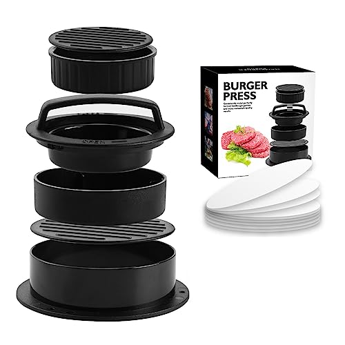 TTXSWJX Burgerpresse, 3-in-1-Burgerpresse, Antihaft-Burgerform-Set für leckere Burger, Patties, Grills von TTXSWJX