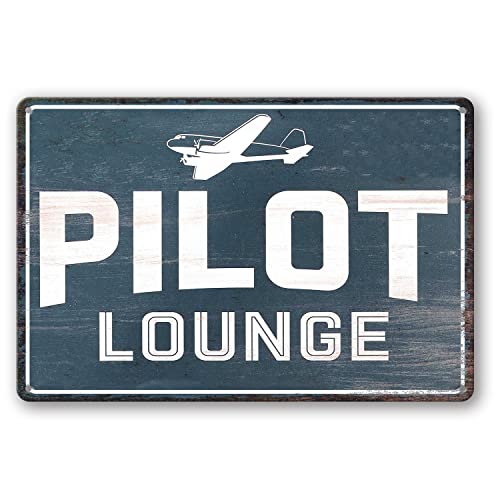 Pilot Lounge Schild Luftfahrt Flugzeug oder Flugzeug Hangar Metallschild Rustikales Straßenschild oder Tür Namensschild Neuheit Schild für Bauernhaus Garage Wanddekoration Blechschild 30,5 x 20,3 cm Pilot Lounge Schild Luftfahrt Flugzeug oder Flugzeug Hangar Metallschild Rustikales Straßenschild oder Tür Namensschild Neuheit Schild für Bauernhaus Garage Wanddekoration Blechschild 30,5 x 20,3 cm von Csjaiwqc