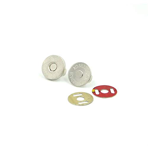 10 piezas fuertes cierres magnéticos botones de cierre broches para bolso monedero billetera bolsos artesanales piezas accesorios bricolaje 10 mm 14 mm 18 mm, plata más delgada, 10 mm von TTYAC
