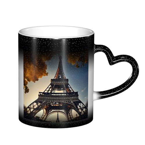 TTYDOKLA Wunderschöner Eiffelturm Paris Druck, farbwechselnde Tasse, hitzeempfindliche Kaffeetassen, für personalisierte Geschenke und den täglichen Gebrauch TTYDOKLA Wunderschöner Eiffelturm Paris Druck, farbwechselnde Tasse, hitzeempfindliche Kaffeetassen, für personalisierte Geschenke und den täglichen Gebrauch von TTYDOKLA