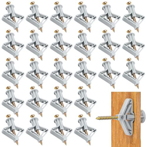 TTYSHIP® 150 Stück Hohlraumdübel, Gipskartondübel mit 150 Schrauben, Butterfly Hohlraumdübel Gipskartondübel Set für Gipskarton Gipsfaserplatten Hohlwand von TTYSHIP