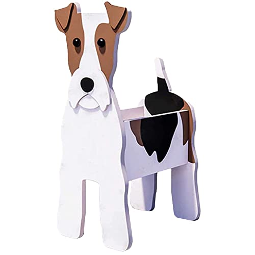 TTiiLoe Niedliche Hunde-Pflanzgefäße, Foxterrier-Pflanzgefäße, PVC-Kräutergarten-Blumentöpfe, Cartoon-förmige Hunde-Pflanzgefäße, Geschenke für Tierliebhaber, 34x24cm/13.38x9.44in von TTiiLoe