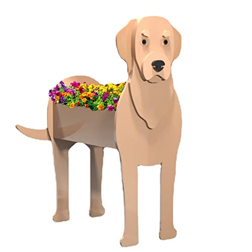 TTiiLoe Niedliche Hunde-Pflanzgefäße, Labrador-Pflanzgefäße, PVC-Kräutergarten-Blumentöpfe, Cartoon-Hunde-Pflanzgefäße, Geschenke für Tierliebhaber, 43x25cm/16.92x9.84in von TTiiLoe