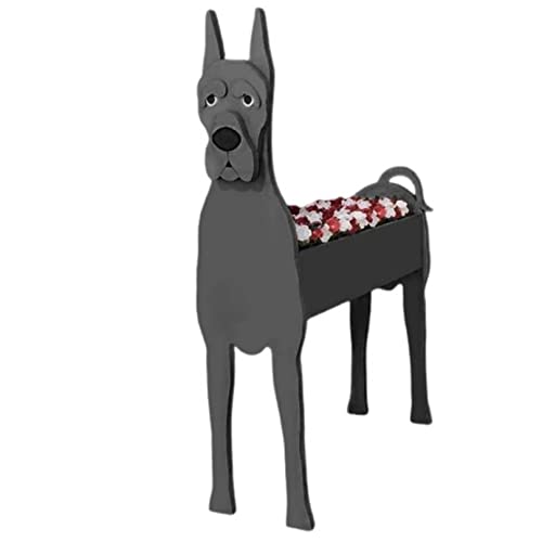 TTiiLoe Niedlicher Hunde-Pflanztopf, Deutsche Dogge Pflanztöpfe, PVC-Kräutergarten Blumentöpfe, Hund Cartoon geformt Pflanzgefäß Halter, Geschenke für Tierliebhaber, 24x18cm/9.44x7.08in von TTiiLoe