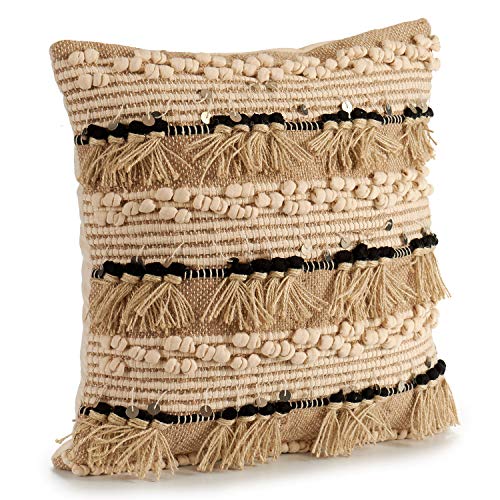 TU TENDENCIA UNICA Ihr EINZIGARTIGES Dekokissen Punkt Beige mit Motiven aus Baumwolle in Beige, Braun und Schwarz mit Pailletten. Maße: 45 x 15 x 45 cm. TU TENDENCIA UNICA Ihr EINZIGARTIGES Dekokissen Punkt Beige mit Motiven aus Baumwolle in Beige, Braun und Schwarz mit Pailletten. Maße: 45 x 15 x 45 cm. von TU TENDENCIA UNICA