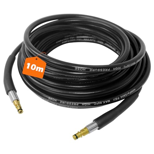 TUAKIMCE 10 Meter Hochdruckreiniger Schlauch für Kärcher K7 K6 K5 K4 K3 K2 Hochdruckreiniger, Verlängerung Hochdruckschlauch, Quick Connect System Hochdruckreiniger Zubehör und Adapterstück von TUAKIMCE