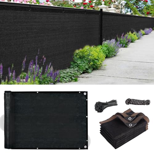 TUAKIMCE Garten Sichtschutznetz 2x10m Sichtschutzzaun Sichtschutz 90% HDPE Outdoor Schattierungsnetz Zaunblende UV-beständig Reißfest Schattierungsnetz mit Kabel und Schnur - Schwarz von TUAKIMCE