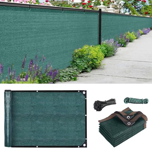 TUAKIMCE Gartensichtschutznetz 2 x 5 m, Sichtschutzzaun Sichtschutz 90% HDPE Outdoor Schattierungsnetz, Zaunschutz, UV-beständig, reißfest, Schattierungsnetz mit Kabel und Schnur von TUAKIMCE