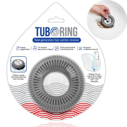 TUBRING The Ultimate Tub Drain Protector Haarsieb/Snare - Grau von TUB RING