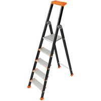 Tubesca Comabi - Profi Stehleiter 3 Stufen - Maximale Arbeitshöhe 2.66m - 2375813 von TUBESCA COMABI