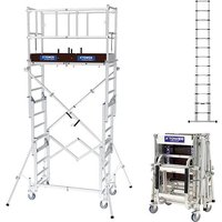 Teleskopgerüst x-tower + Teleskopleiter. Max Arbeitshöhe 4,80m + Leiter 2.60m - XTOWER/TEL-20138 von TUBESCA COMABI