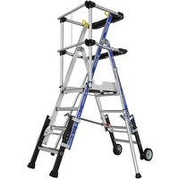 Teleskopische Podestleiter 3 bis 4 Stufen - Max. Arbeitshöhe 2.95m - 2272950 von TUBESCA COMABI