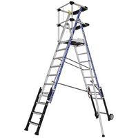 Teleskopische Podestleiter 8 bis 11 Stufen - Max. Arbeitshöhe 4.30m - 2272952 von TUBESCA COMABI