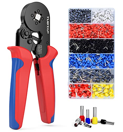 Aderendhülsenzange Set - TUBTAP® Crimpzange Aderendhülsen Set mit 1200 stück Aderendhülsen mit 1200 stück Aderendhülsen Tool Kit von TUBTAP