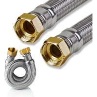 Tucai - Edelstahl Trinkwasser Panzerschlauch 1/2 Zoll x 500 mm dvgw ig / ig von TUCAI
