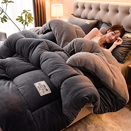 TUCVZVO bettdecke Winter,Steppdecke,Dicker Flauschige Kaschmir-Steppdecken,Winterwarm Decke Winter Weiche Warme Bettdecke Bettwäsche,Plüsch Winterdecke,A,220x240cm(5kg) von TUCVZVO