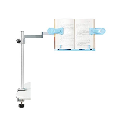 TUCY Aluminiumlegierung Buchständer Adult Buchhalter Teleskop Leseständer Faule Bracket Kinder Lesen Regal Learning Tabelle Dedicated (Color : Blue) von TUCY