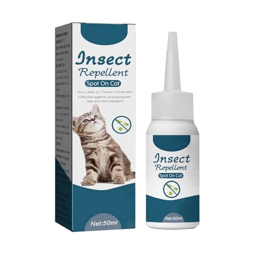 TUDUZ Haustier-Anti-Floh- und Zeckenmittel für Katzen und Hunde zur äußeren Hautreinigung, Läuse- und Zeckentropfen, 50 ml Glanz Und Der Universalreiniger Für EIN Besseres Leben (White, One Size) von TUDUZ