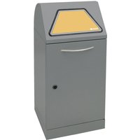 stumpf® Wertstoffsammler, mit Abfallsackhalter, Stahlblech, verzinkt, 60 Liter, graualuminium von stumpf®