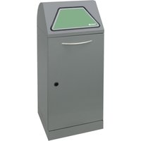 stumpf® Wertstoffsammler, mit Abfallsackhalter, Stahlblech, verzinkt, 75 Liter, graualuminium von stumpf®