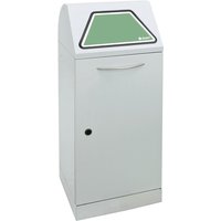 stumpf® Wertstoffsammler, mit Abfallsackhalter, Stahlblech, verzinkt, 75 Liter, lichtgrau von stumpf®