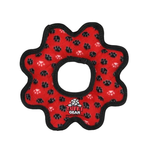 Tuffy Ultimate Jouet pour chien en forme de roue dentée Motif pattes (Rouge) Tuffy Ultimate Jouet pour chien en forme de roue dentée Motif pattes (Rouge) von TUFFY
