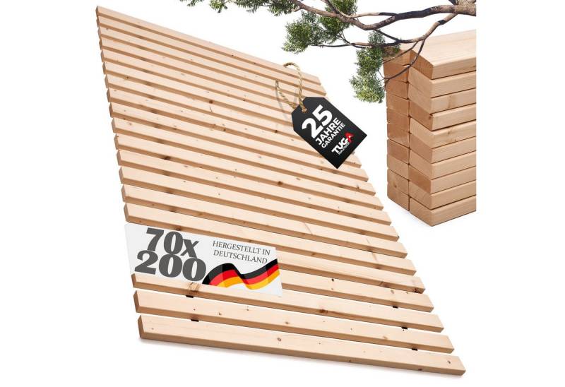 Rollrost Lattenrost Rolllattenrost 30mm 70 x 200 cm 500kg stabilster Bettrost, TUGA-Holztech, Breite 70 80 90 100 120 140 160 180 200 cm Länge 190 200 210 220 cm von TUGA-Holztech