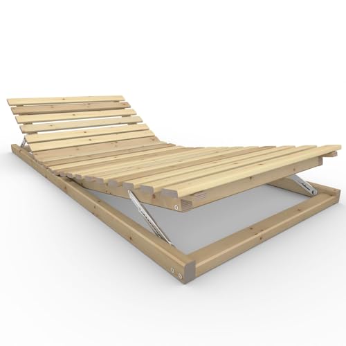 TUGA - Holztech Ergonomischer Holzrahmen Kopf- und Fußteil verstellbar ''Ergo-Eva'' 70 220 Zirbe von TUGA - Holztech