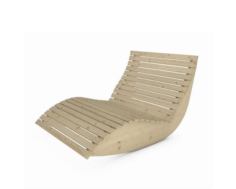 TUGA-Holztech Gartenliege Relaxliege Schaukel "Sannerl" Holzarten wählbar, Breite: 70cm 80cm 90cm 100cm 120cm 140cm Holzart: Fichte Lärche Zirbe von TUGA-Holztech