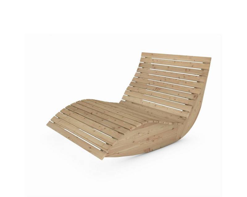 TUGA-Holztech Gartenliege Relaxliege Schaukel "Sannerl" Holzarten wählbar, Breite: 70cm 80cm 90cm 100cm 120cm 140cm Holzart: Fichte Lärche Zirbe von TUGA-Holztech