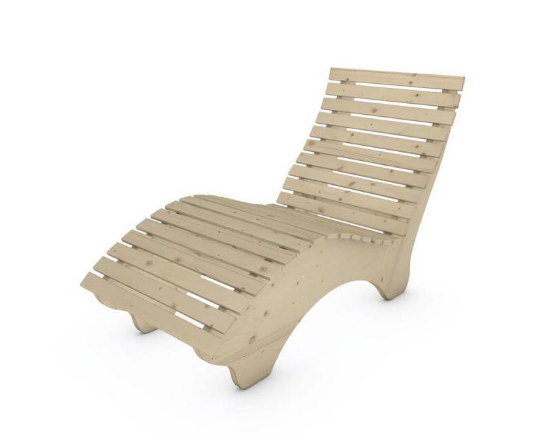 TUGA-Holztech Gartenliege Relaxliege "Ruhe-Vroni" Holzart & Größe wählbar, Breite: 70cm 80cm 90cm 100cm 120cm 140cm Höhe 58cm Fichte Lärche Zirbe von TUGA-Holztech