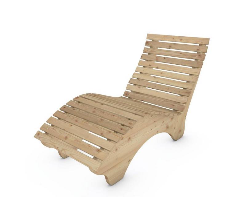 TUGA-Holztech Gartenliege Relaxliege "Ruhe-Vroni" Holzart & Größe wählbar, Breite: 70cm 80cm 90cm 100cm 120cm 140cm Höhe 58cm Fichte Lärche Zirbe von TUGA-Holztech