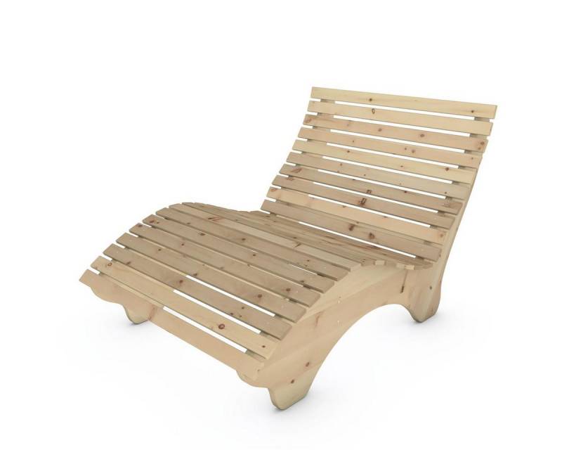 TUGA-Holztech Gartenliege Relaxliege "Ruhe-Vroni" Holzart & Größe wählbar, Breite: 70cm 80cm 90cm 100cm 120cm 140cm Höhe 58cm Fichte Lärche Zirbe von TUGA-Holztech