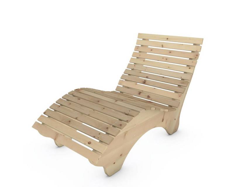 TUGA-Holztech Gartenliege Relaxliege "Ruhe-Vroni" Holzart & Größe wählbar, Breite: 70cm 80cm 90cm 100cm 120cm 140cm Höhe 58cm Fichte Lärche Zirbe von TUGA-Holztech