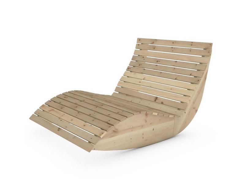 TUGA-Holztech Gartenliege Relaxliege Schaukel "Sannerl" Holzarten wählbar, Breite: 70cm 80cm 90cm 100cm 120cm 140cm Holzart: Fichte Lärche Zirbe von TUGA-Holztech