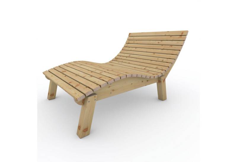 TUGA-Holztech Gartenliege Relaxliege "Liege-Franzi" wahl Holzart Breite Höhe, Breite:70 80 90 100 120 140 Höhe 40 50 60cm Holz: Fichte Lärche Zirbe von TUGA-Holztech
