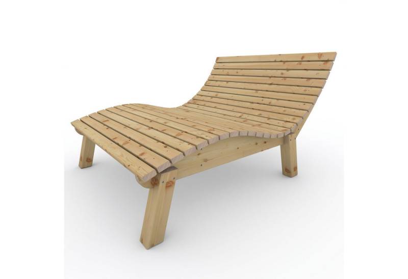 TUGA-Holztech Gartenliege Relaxliege "Liege-Franzi" wahl Holzart Breite Höhe, Breite:70 80 90 100 120 140 Höhe 40 50 60cm Holz: Fichte Lärche Zirbe von TUGA-Holztech