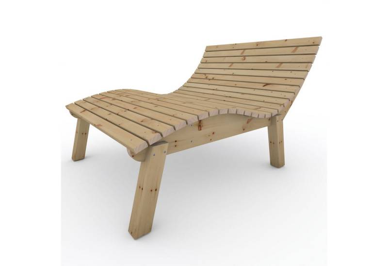 TUGA-Holztech Gartenliege Relaxliege "Liege-Franzi" wahl Holzart Breite Höhe, Breite:70 80 90 100 120 140 Höhe 40 50 60cm Holz: Fichte Lärche Zirbe von TUGA-Holztech