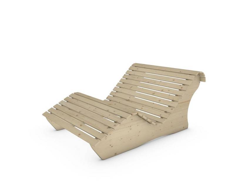 TUGA-Holztech Gartenliege Relaxliege "Sigi" Holzart, Größe & Fußteil wählbar, Breite: 70cm 80cm 90cm 100cm 120cm 140cm Holzart: Fichte Lärche Zirbe von TUGA-Holztech