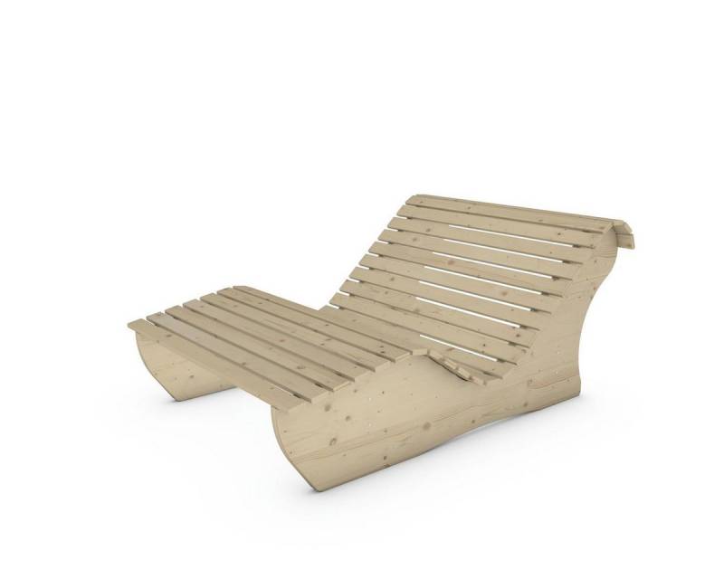 TUGA-Holztech Gartenliege Relaxliege "Sigi" Holzart, Größe & Fußteil wählbar, Breite: 70cm 80cm 90cm 100cm 120cm 140cm Holzart: Fichte Lärche Zirbe von TUGA-Holztech