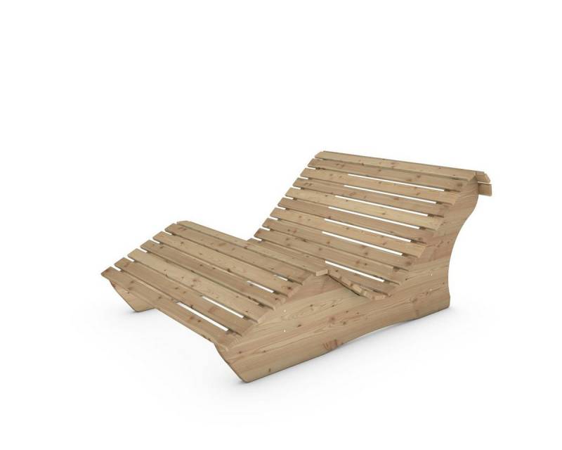 TUGA-Holztech Gartenliege Relaxliege "Sigi" Holzart, Größe & Fußteil wählbar, Breite: 70cm 80cm 90cm 100cm 120cm 140cm Holzart: Fichte Lärche Zirbe von TUGA-Holztech