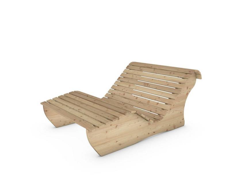 TUGA-Holztech Gartenliege Relaxliege "Sigi" Holzart, Größe & Fußteil wählbar, Breite: 70cm 80cm 90cm 100cm 120cm 140cm Holzart: Fichte Lärche Zirbe von TUGA-Holztech