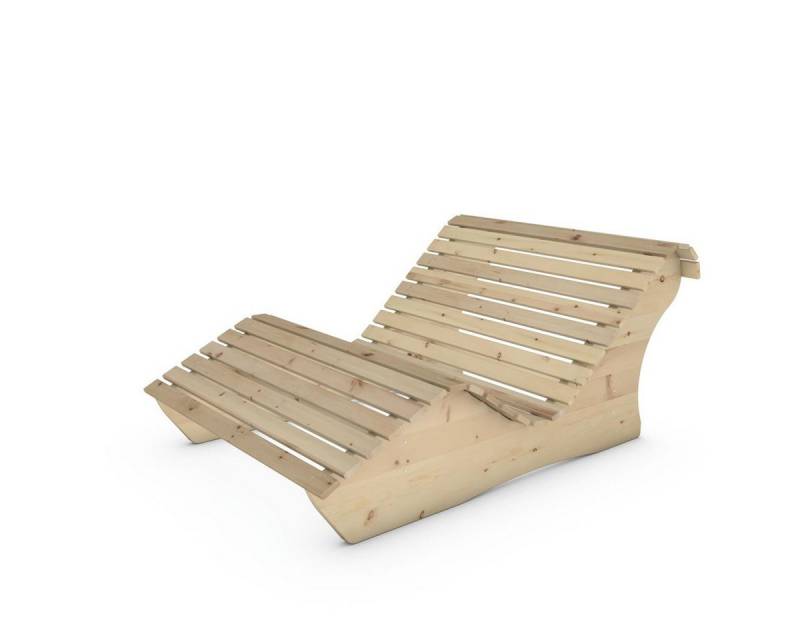TUGA-Holztech Gartenliege Relaxliege "Sigi" Holzart, Größe & Fußteil wählbar, Breite: 70cm 80cm 90cm 100cm 120cm 140cm Holzart: Fichte Lärche Zirbe von TUGA-Holztech