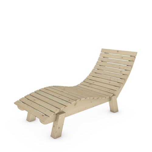 TUGA - Holztech Massive extrem stabile Gartenliege Franzi Relaxliege Waldsofa Himmelsliege Holzliege (Breite 70cm Einstiegshöhe 60cm) von TUGA - Holztech