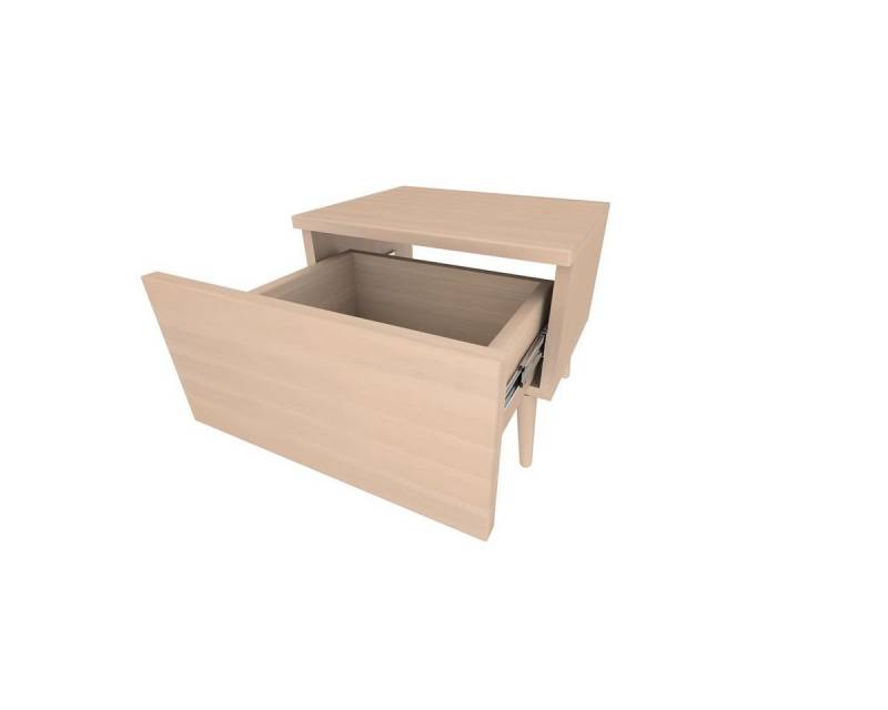 TUGA-Holztech Nachtkonsole Nachtkästchen mit Schub 1 mit Füße Buche von TUGA-Holztech