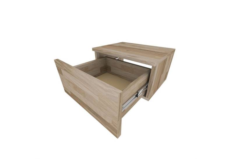 TUGA-Holztech Nachtkonsole Nachtkästchen mit Schub 1 mit Füße Eiche von TUGA-Holztech