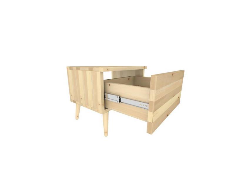 TUGA-Holztech Nachtkonsole Nachtkästchen mit Schub 1 mit Füße Zirbe von TUGA-Holztech