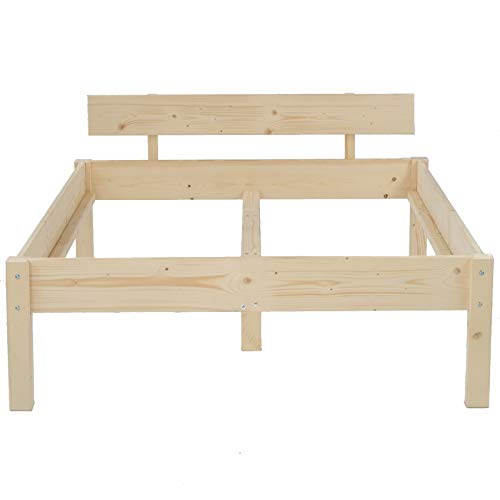 TUGA - Holztech Naturprodukt MASSIVHOLZBETT DAYBETT MASSIV Holz Bett HOLZBETT FSC 300Kg 200 x 200cm unbehandelt EXTRA HÖHE 58cm von TUGA - Holztech