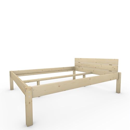 TUGA - Holztech Naturprodukt MASSIVHOLZBETT DAYBETT MASSIV Holz Bett HOLZBETT FSC 300Kg 180 x 200cm unbehandelt HÖHE 38cm von TUGA - Holztech