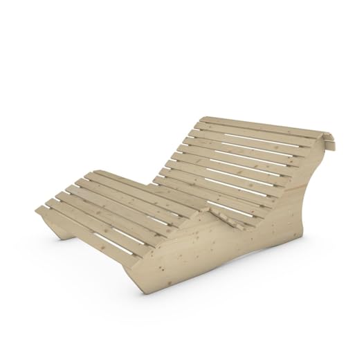 TUGA - Holztech Relaxliege Sigi Gartenliege Massivholz Fichte abgeschrägt 80cm von TUGA - Holztech